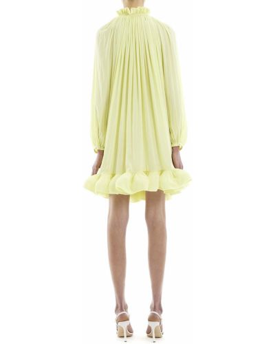 Pliszírozott fodros mini ruha Lanvin sárga
