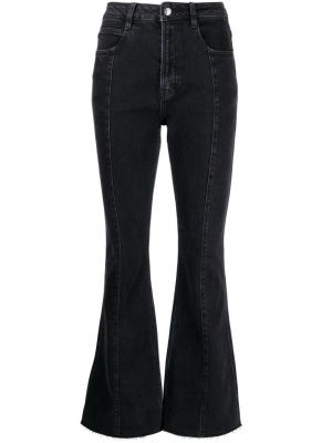 Bootcut džínsy s vysokým pásom Izzue čierna