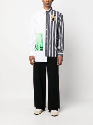 Asymmetrische hemd aus baumwoll mit print Lanvin weiß