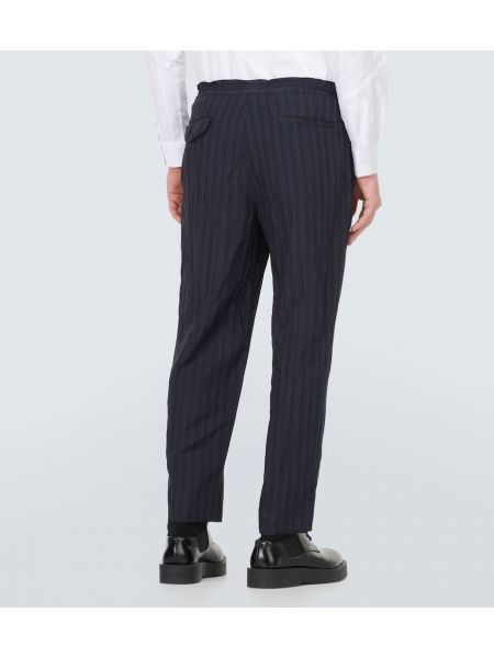 Pruhované rovné kalhoty Comme Des Garçons Homme Deux modré