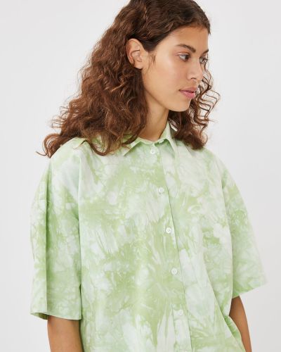 Bluză cu guler Minimum verde