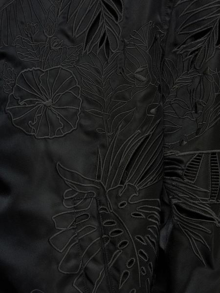 Květinová bomber bunda s výšivkou Etro černá