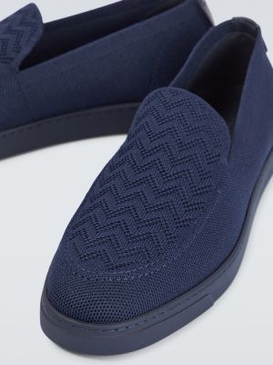 Zapatillas de lona slip on Giorgio Armani azul