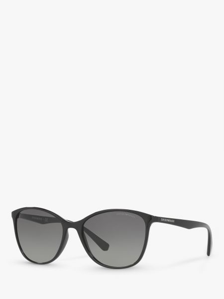 Emporio Armani Солнцезащитные очки кошачий глаз, блестящий черный/серый с градиентом