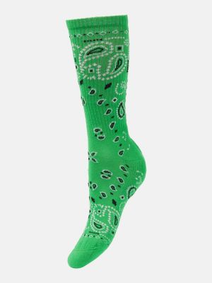 Bombažne nogavice iz žakarda Alanui zelena