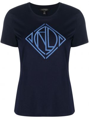 T-krekls ar apdruku Lauren Ralph Lauren zils