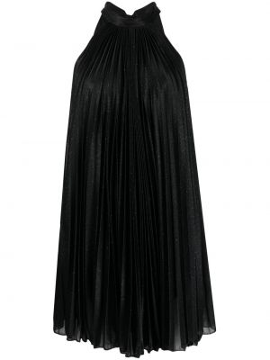 Plisirana mini obleka Styland črna