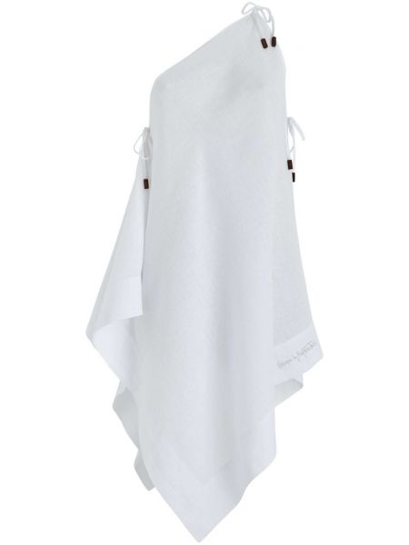 Robe à une épaule en lin Vilebrequin blanc