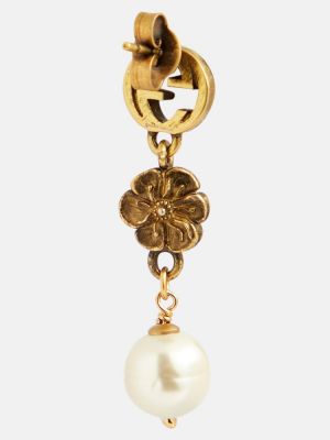 Auskari ar pērļu Gucci zelts