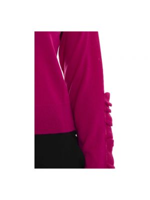 Jersey de lana con volantes de tela jersey Pinko rojo