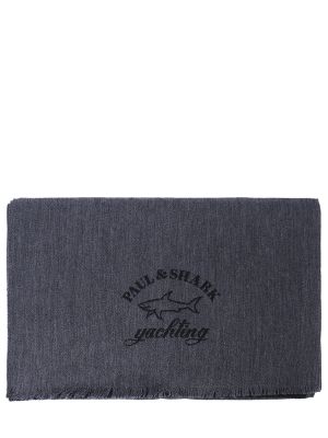 Шерстяной шарф Paul & Shark серый