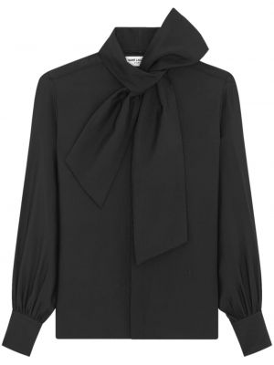 Košeľa s mašľou Saint Laurent čierna