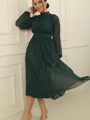 Plisseeritud sifonki kleit By Saygı