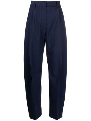 Vlněné kalhoty s vysokým pasem A.w.a.k.e. Mode - modrá