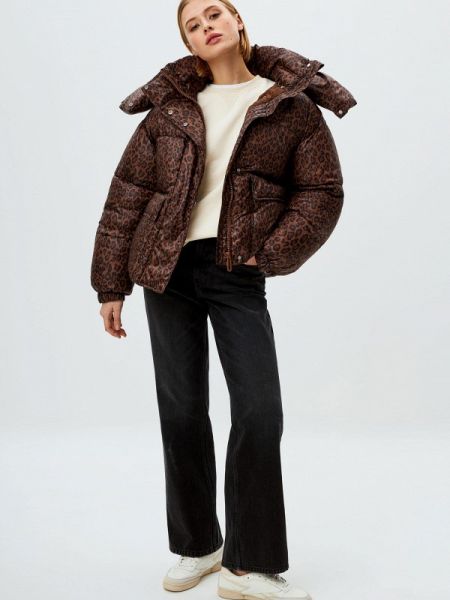 Утепленная демисезонная куртка Sela коричневая