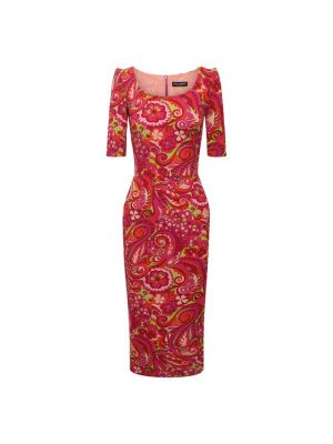 Шелковое платье Dolce & Gabbana, розовое