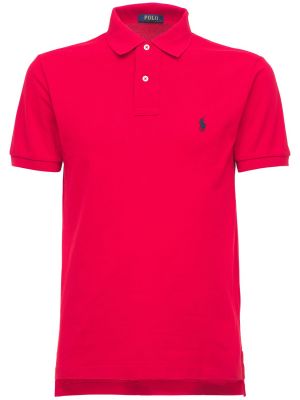 Klassisk slim fit piké i bomull Polo Ralph Lauren röd