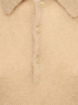Suéter de lana de punto de lana mohair Auralee beige