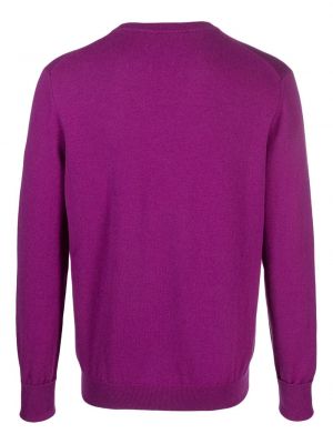 Kašmírový svetr s výstřihem do v Ballantyne fialový