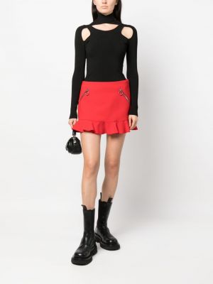 Mini sukně na zip s volány s kapsami Dsquared2