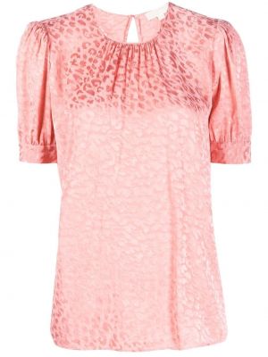Жакардова блуза с принт Michael Michael Kors розово
