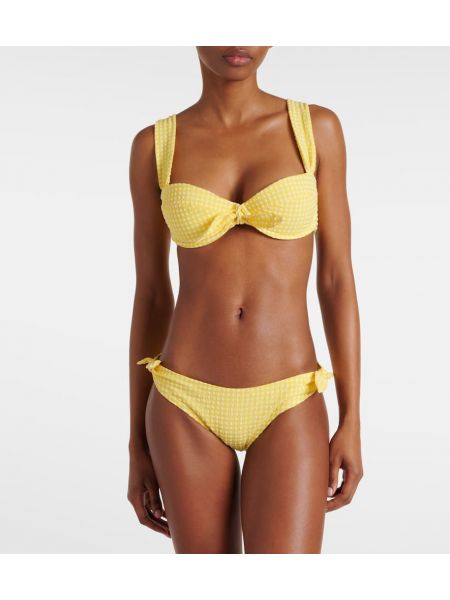 Bikini karirani Heidi Klein žuta