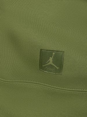 Памучен суичър без качулка Nike зелено