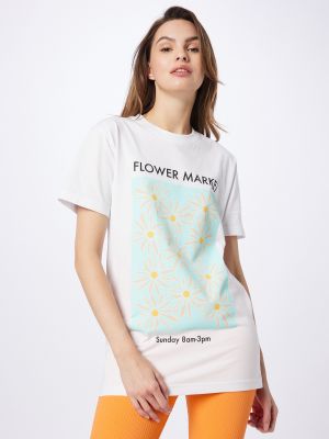 Kvetinové tričko Merchcode biela