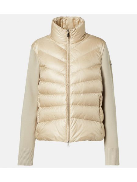 Dun cardigan i uld Moncler beige