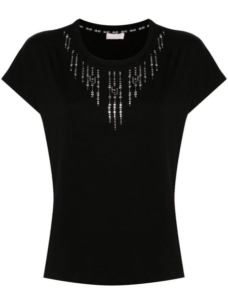 Krištáľové tričko Liu Jo čierna