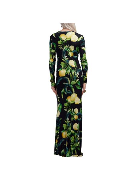 Sukienka długa Roberto Cavalli zielona