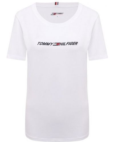Хлопковая футболка Tommy Hilfiger, белая
