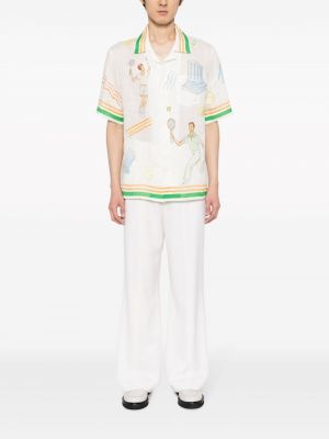 Lina krekls ar apdruku Casablanca balts