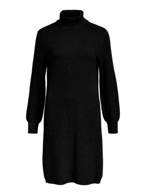 Pletené pletené šaty Object čierna