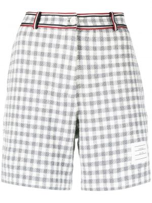 Kratke hlače s karirastim vzorcem Thom Browne siva