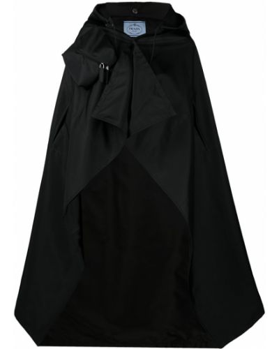 Kabát z nylonu Prada černý