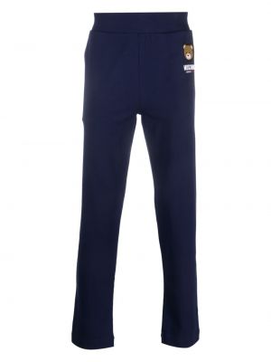 Pantaloni cu imagine Moschino albastru