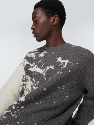 Vlnený sveter Loewe sivá