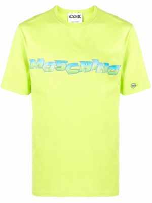 T-shirt con stampa Moschino verde