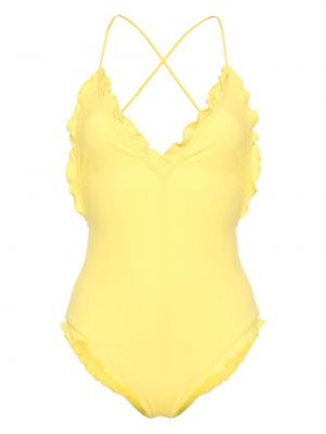 Strój kąpielowy z dekoltem w serek Ulla Johnson żółty