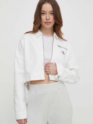 Traper jakna oversized Calvin Klein Jeans bijela