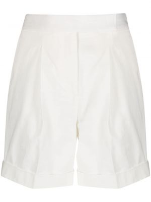 Плисирани памучни шорти Ermanno Scervino бяло