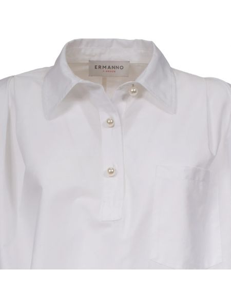 Koszula z długim rękawem klasyczna Ermanno Scervino biała
