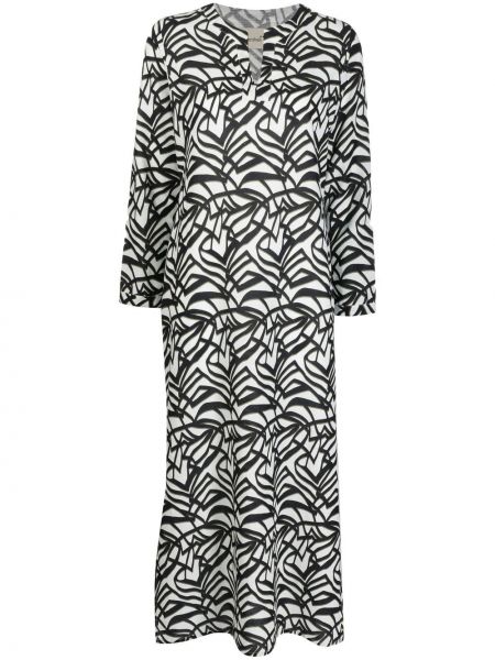Robe mi-longue à imprimé à motif géométrique Bambah