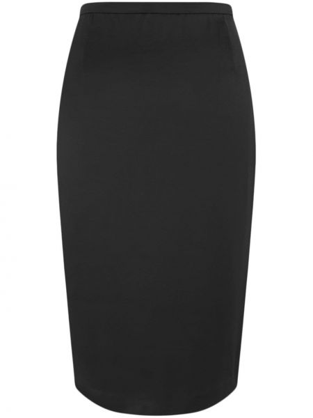 Σατέν midi φούστα Saint Laurent μαύρο