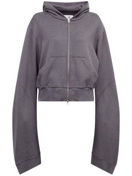 Langes sweatshirt mit reißverschluss Mm6 Maison Margiela grau