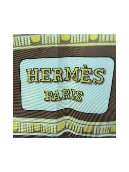 Jedwabna szal Hermès Vintage brązowa