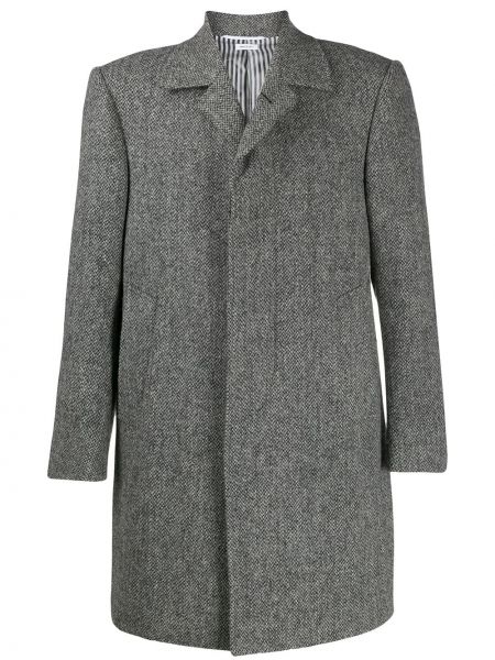 Пальто твидовое с потайной застежкой Thom Browne