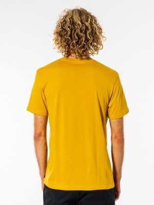Tričko s potiskem Rip Curl žluté
