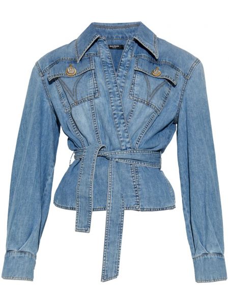 Denim paita Balmain sininen